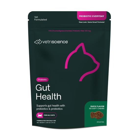 Imagem de Suplemento VetriScience Gut Health Chews Probiotic Cat 60u