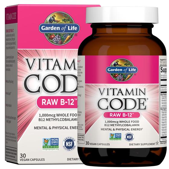 Imagem de Suplemento Vitamin Code Raw B12 - Garden of Life - 30 Cápsulas