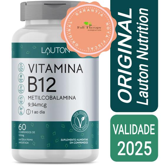 Suplemento Vitamina B12 Metilcobalamina Lauton Com 60 Comprimidos ...