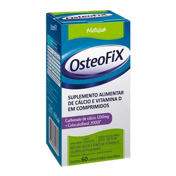 Imagem de Suplemento Vitamina D OsteoFix 1250mg 60 Cpr  Natulab