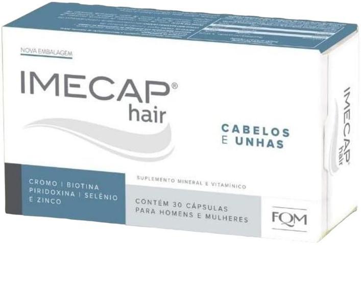 Imagem de Suplemento Vitamina Imecap Hair Cabelos E Unhas 30 Cps - FQM