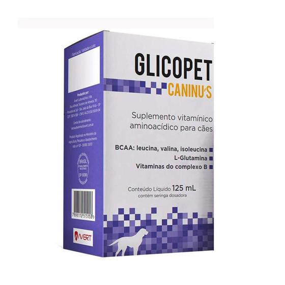 Imagem de Suplemento Vitamínico Avert Glicopet Caninus 125ml