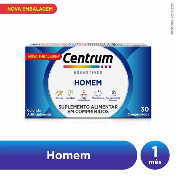 Imagem de Suplemento Vitaminico Centrum Essentials Homem Com 30 Comprimidos
