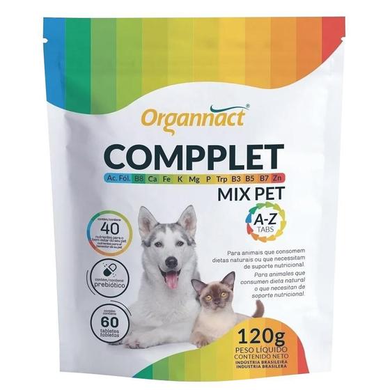 Imagem de Suplemento Vitamínico Compplet Mix Pet 60 Tabletes Organnact