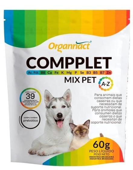 Imagem de Suplemento Vitamínico Compplet Mix Pet A-Z 60Gr - Organnact