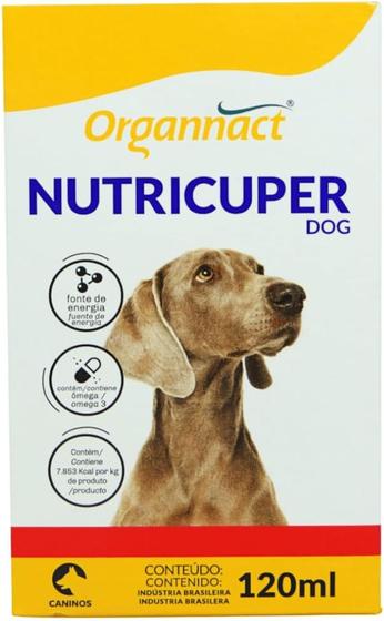 Imagem de Suplemento vitaminico mineral aminoacido liquido caes e gatos ORGANNACT NUTRICUPER DOG Pet 120ML