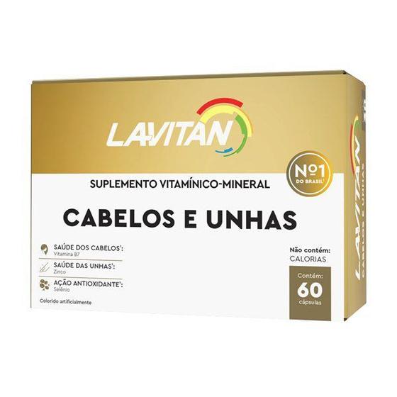 Imagem de Suplemento Vitamínico Mineral Cabelos e Unhas Lavitan 60 Cápsulas