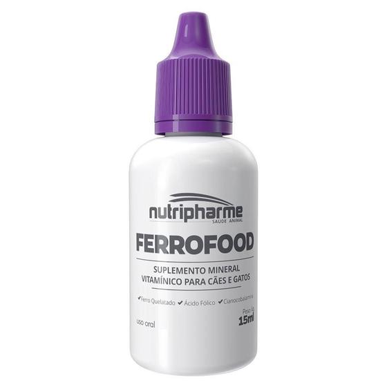 Imagem de Suplemento Vitamínico Mineral FerroFood para Cães e Gatos - 15 mL