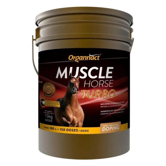 Suplemento Vitamínico Muscle Horse Turbo 15 Kg Ganhe Capa para Cavalo Organnact Vitaminas