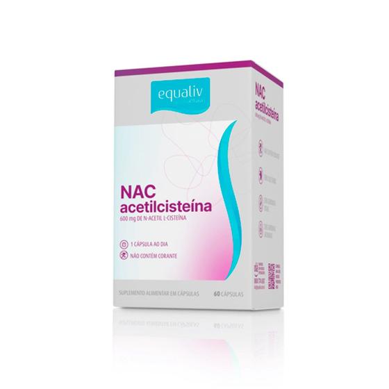 Imagem de Suplemento Vitaminico NAC 600mg 60 Capsulas Equaliv