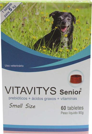 Imagem de Suplemento Vitamínico Nutrasyn Vitavitys Sênior Small Size para Cães Raças Pequenas 60 tabletes
