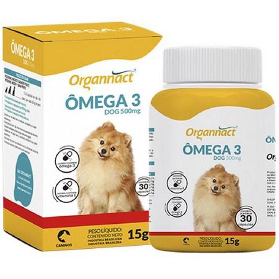 Suplemento Vitaminico Omega 3 Dog 500 Mg Organnact Ômega 3 para Pet Magazine Luiza