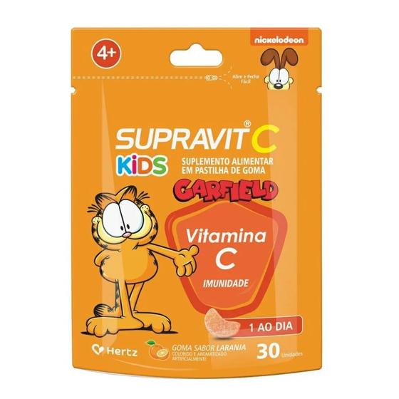 Imagem de Suplemento Vitaminico Supra C Kids Laranja C/30Gomas - Hertz