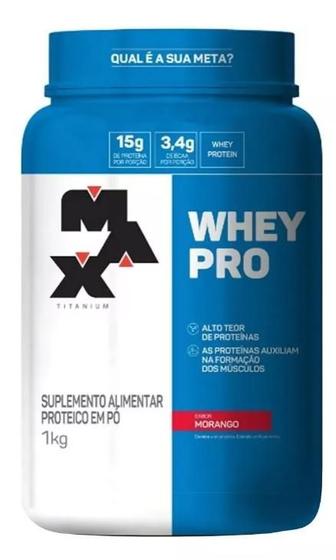 Imagem de Suplemento Whey Protein Pote 1kg - Max Titanium