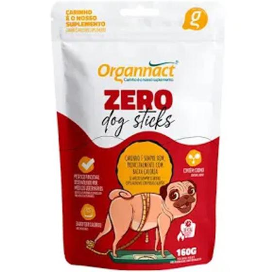Imagem de Suplemento Zero Dog Sticks Para Cães Organnact - 160g