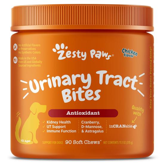 Imagem de Suplemento Zesty Paws Cranberry para cães Bexiga Control 90 Chews