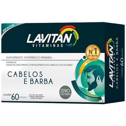 Imagem de Suplementos Vitamínico Lavitan Cabelo e Barba c 60 caps