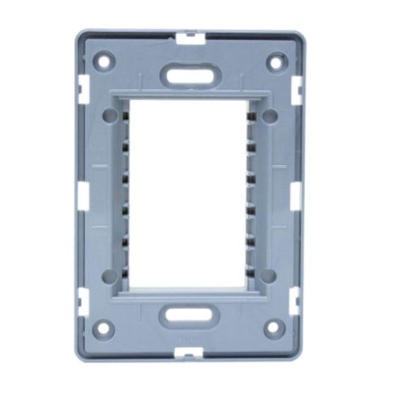 Imagem de Suporte 4x2 Horizontal N1373.9 PL Prata, Linha Unno, ABB