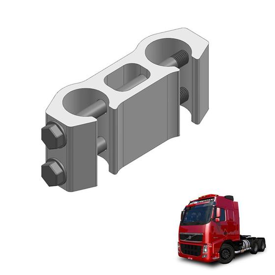 Imagem de Suporte Abracadeira Tubo Paralama Volvo Fh 2015 Tracao 100mm