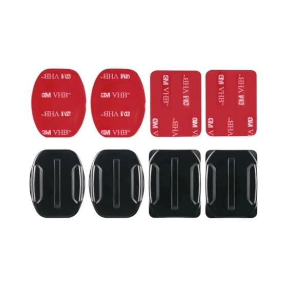 Imagem de Suporte Adesivo Plano para GoPro Hero (12, 11, 10, 9, 8, 7, 6, 5), Insta360 X3 e DJI Action Camera