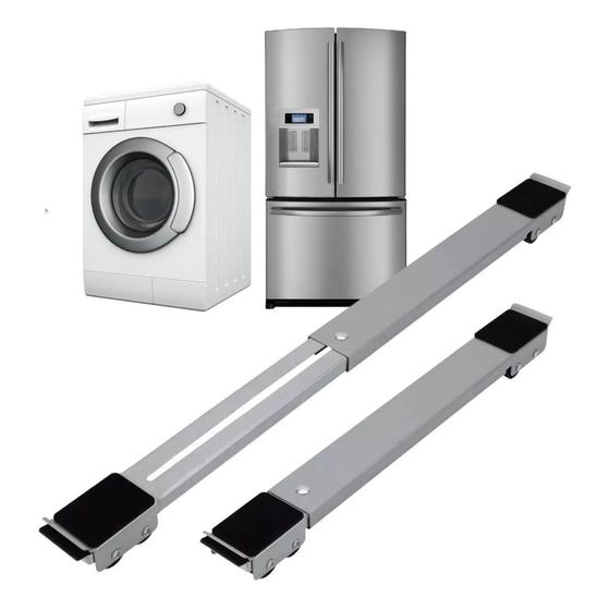 Suporte Ajustável Geladeira Fogão Máquina de Lavar Freezer Até 200kg Rodinha 049 Menor preço em Suporte Ajustável Geladeira Fogão Máquina de Lavar Freezer Até 200kg Rodinha 049