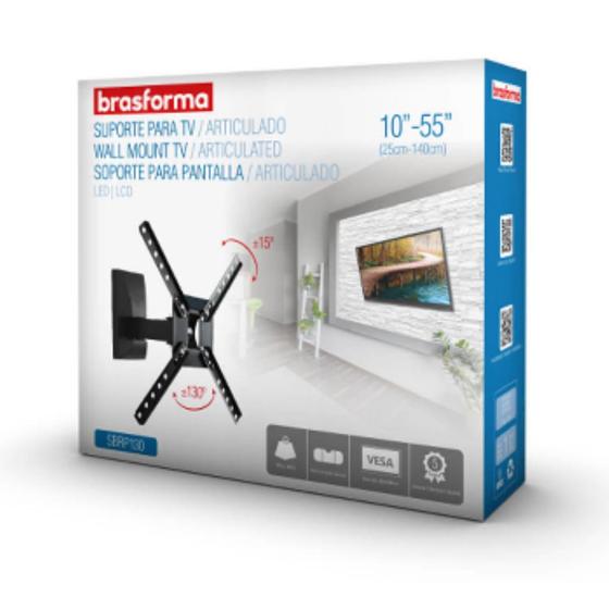 Imagem de Suporte Articulado Brasforma P/Tv 10" a 55" - Brasforma