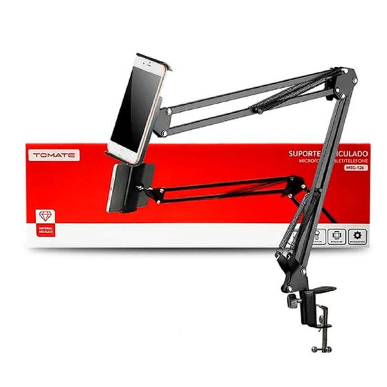 Suporte Articulado Com Braço Mesa Microfone Tablet Celular Menor preço em Suporte Articulado Com Braço Mesa Microfone Tablet Celular