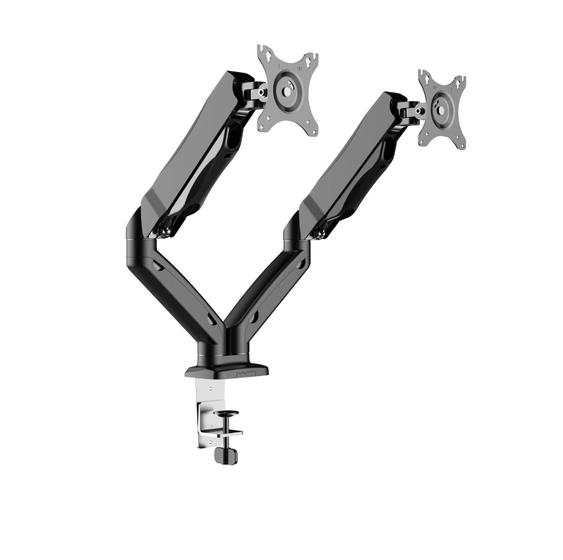 Imagem de Suporte Articulado de Mesa com Pistão a Gás e Ajuste de Altura para 02 Monitores de 14 à 32 Polegadas - Aquário SIM-2500