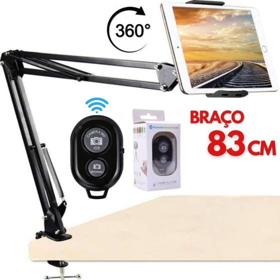 Suporte Articulado Flexível Mesa Celular Smartphone Tablet Assistir Gravar Vídeos - CJJM Imagem de Suporte Articulado Flexível Mesa Celular Smartphone Tablet Assistir Gravar Vídeos
