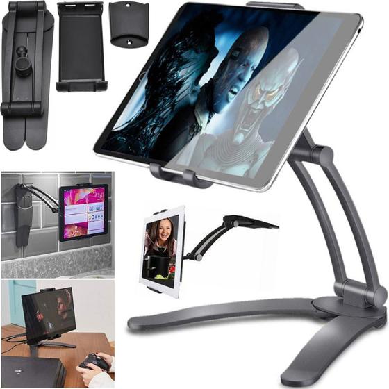Suporte Articulado Mesa 2 Em 1 Para Tablet Celular Kindle Smartphone Universal - CJJM Imagem de Suporte Articulado Mesa 2 Em 1 Para Tablet Celular Kindle Smartphone Universal