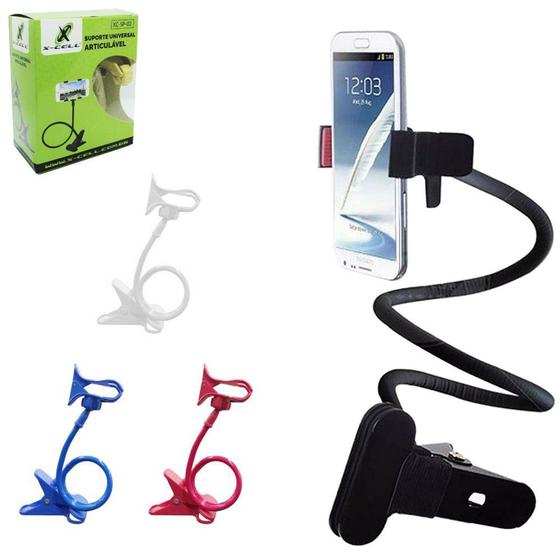 Imagem de Suporte articulado para celular e tablet com base presilha colors x-cell - BAZZI