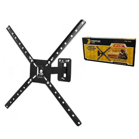 Imagem de Suporte Articulado Universal para TV LED LCD 10 a 55" até 40Kg Mov. Horizontal e Vertical Fertak 5285