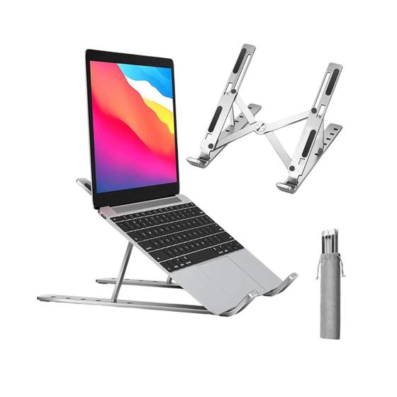 Imagem de Suporte Base Aluminio Ajustavel Para Notebook Tablet Dobrável Portátil