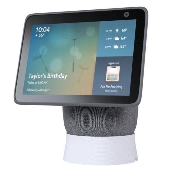 Imagem de Suporte Base Elevação de Mesa com Enrolador de Cabos Compatível com Alexa Echo Show 10