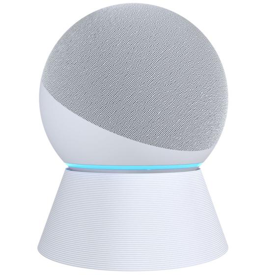 Imagem de Suporte Base Elevação de Mesa Com Organizador de Cabos Compatível Com Alexa Echo Dot 4 e 5
