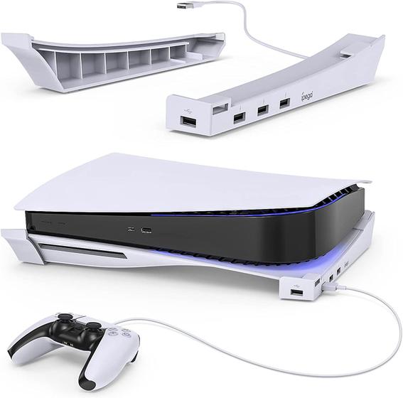 Suporte Base Horizontal Carregador 4 USB Para PlayStation 5 Digital Ultra Menor preço em Suporte Base Horizontal Carregador 4 USB Para PlayStation 5 Digital Ultra