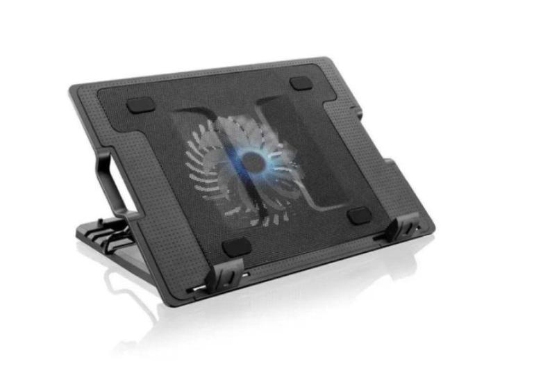 Imagem de Suporte base notebook ate 17" com cooler e led kp-9013 preto