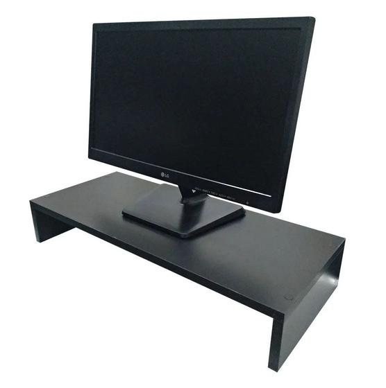 Suporte Base P/ Monitor/computador em MDF PRETO 60CM Menor preço em Suporte Base P/ Monitor/computador em MDF PRETO 60CM