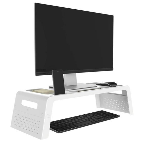 Imagem de Suporte Base para Monitor ou Notebook Linha Office Maxcril com Organizador e Compartimentos