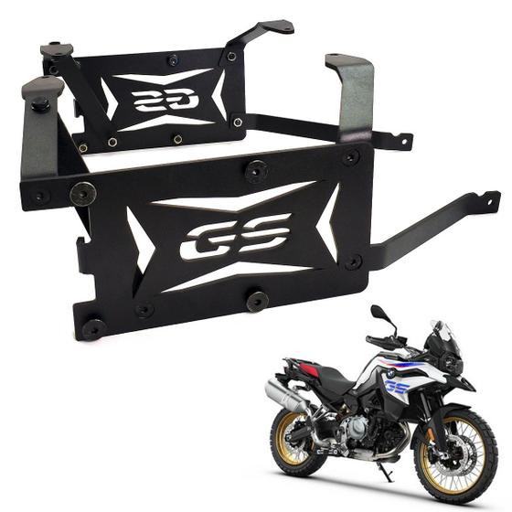 Imagem de Suporte Baú Lateral Chapa  F 850 GS Preto Bráz Acessórios