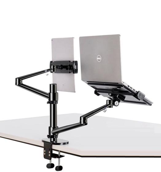 Suporte/Braço Articulado p/ Monitor/Notebook Dell, Lenovo, HP e Tablet, Samsung,3 em 1,p/ Mesa Menor preço em Suporte/Braço Articulado p/ Monitor/Notebook Dell, Lenovo, HP e Tablet, Samsung,3 em 1,p/ Mesa