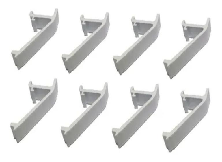 Suporte Branco Da Prateleira Gelopar/fricon/ Imbera 8 Unid Menor preço em Suporte Branco Da Prateleira Gelopar/fricon/ Imbera 8 Unid