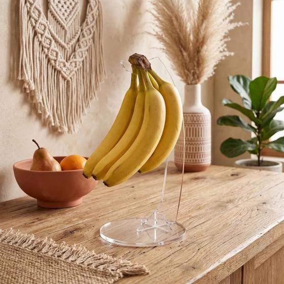 Suporte Cacho Banana Gancho Pendurar Mesa Cozinha Decorativo Fruteira Bancada Organizador