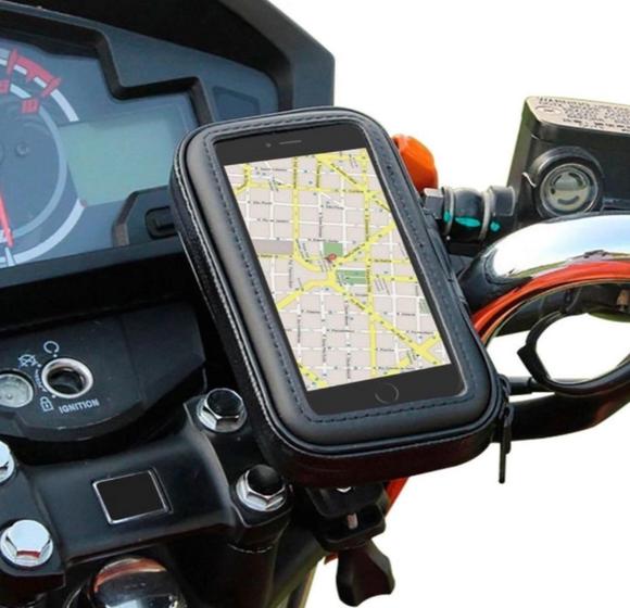 Imagem de Suporte Capa Celular GPS Até 6,5 Polegadas P/ Moto e Bike 360 Prova D Água