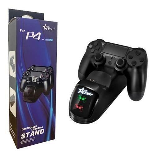 Imagem de Suporte Carregador Base Para 2 Controles Ps4 - Feir Fr-1401