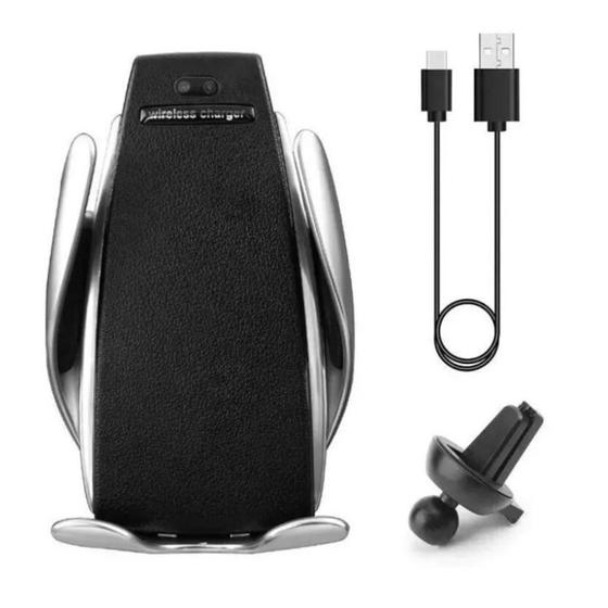 Imagem de Suporte Carregador Veicular Carro Celular Sem Fio Qi TurboS5