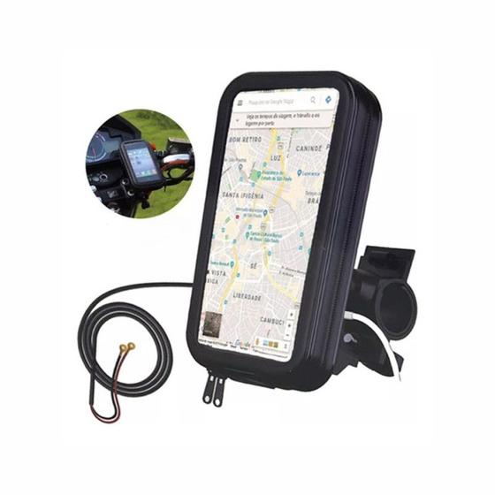 Imagem de Suporte Case Celular Gps Moto Bike À Prova D'Água Com