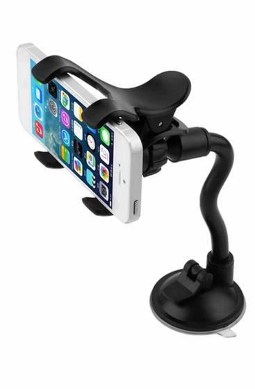 Suporte Celular Carro Veicular Articulado C/ Ventosa Universal Menor preço em Suporte Celular Carro Veicular Articulado C/ Ventosa Universal