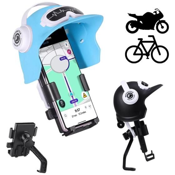 Suporte Celular Com Proteção Chuva e Sol de Moto e Bicicleta - X-CELL Imagem de Suporte Celular Com Proteção Chuva e Sol de Moto e Bicicleta