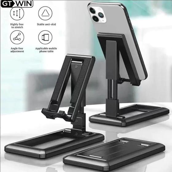 Suporte Celular Mesa Smartphone Tablet Apoio Ajustável - Bm Ecommerce Imagem de Suporte Celular Mesa Smartphone Tablet Apoio Ajustável